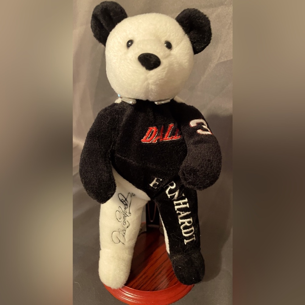 NASCAR Dale Earnhardt Sr beanie teddy bear, plush, Team Salvino’s Bammers